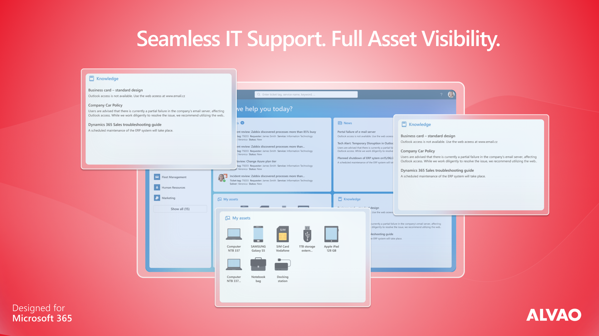 screenshot of ALVAO Service Desk